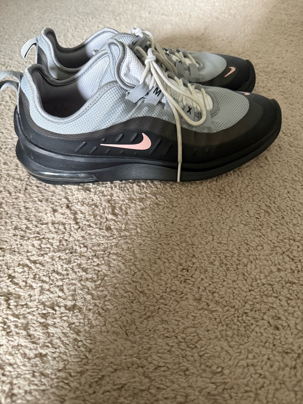 Nike Air Max Grey & Black Sneakers with Pink Swoosh - Picture 2 of 5